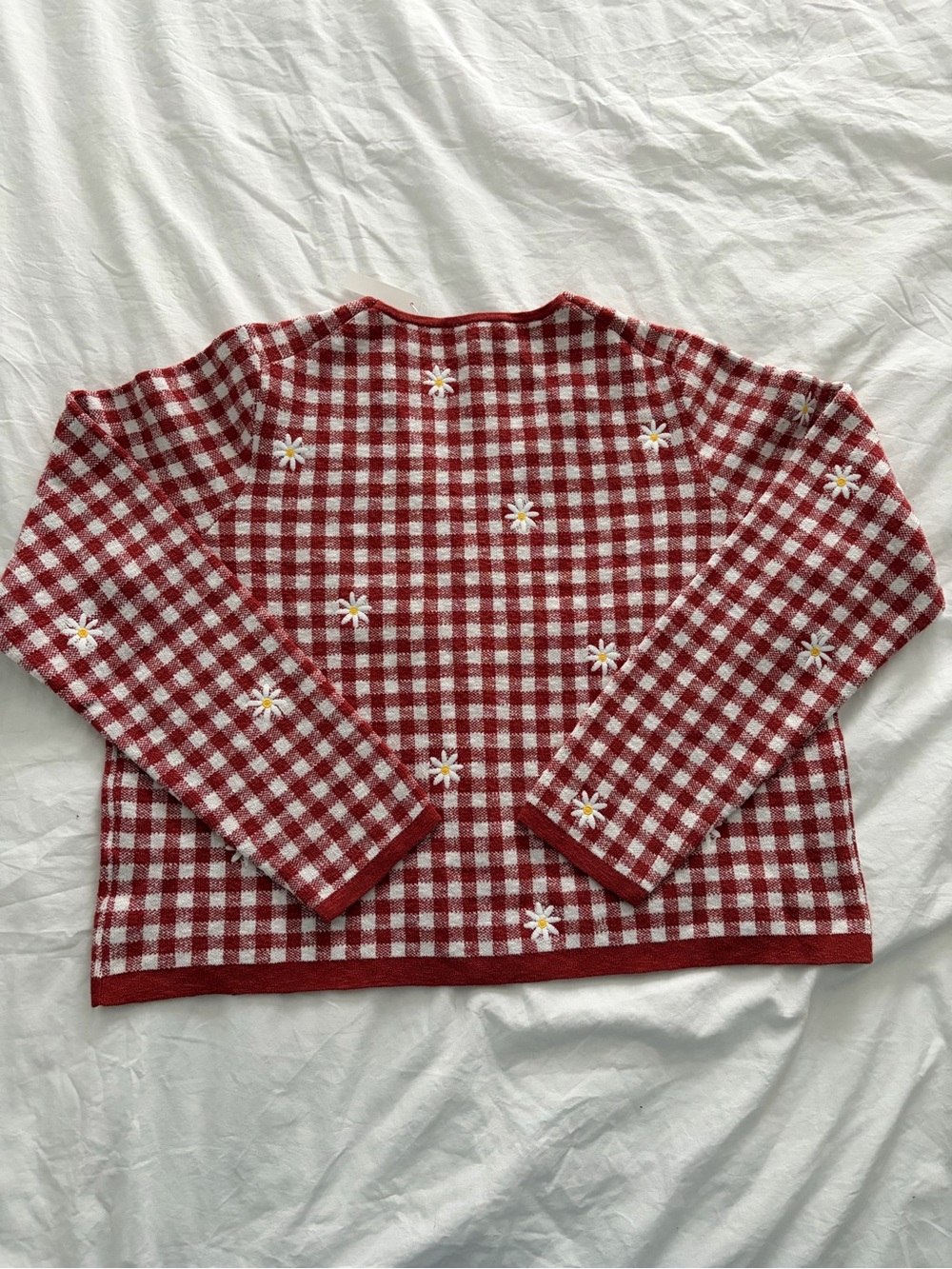 Madewell Spring Cardigan Gingham Daisy-Embroidered - Picture 6 of 12